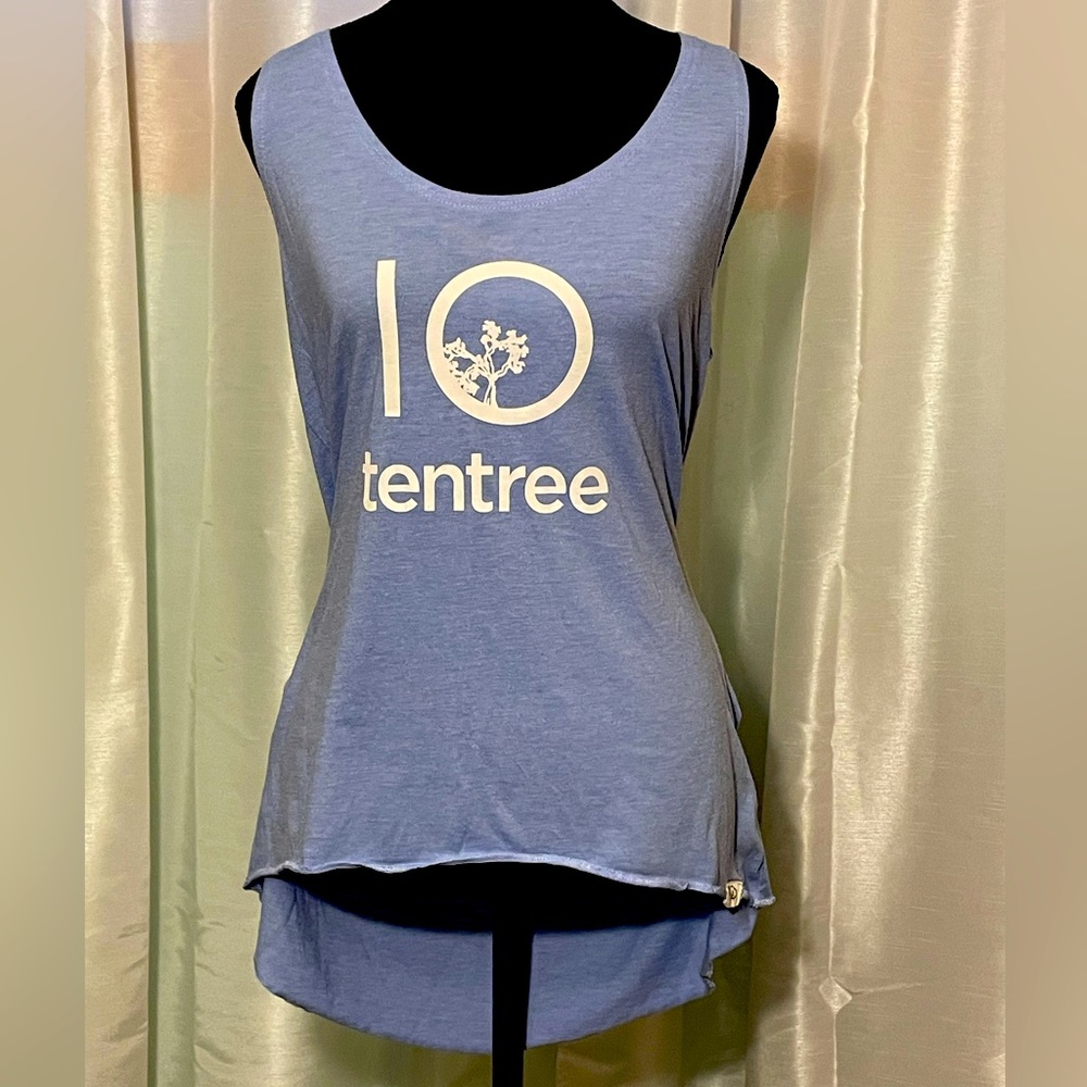 Tentree Womens Tank Top Size Large in Blue.